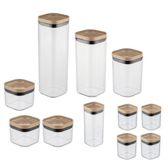 Conjunto 11 Potes Herméticos com Tampa Capuccino UZ