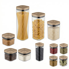 Conjunto 11 Potes Herméticos com Tampa Capuccino UZ