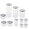 Conjunto 11 Potes Herméticos com Tampa Transparente UZ