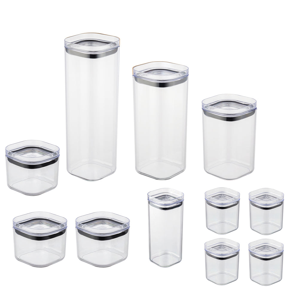 Conjunto 11 Potes Herméticos com Tampa Transparente UZ