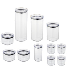 Conjunto 11 Potes Herméticos com Tampa Transparente UZ