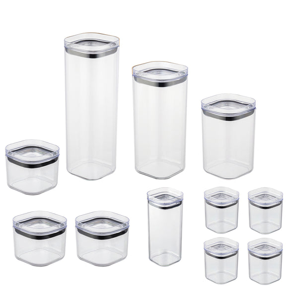 Conjunto 11 Potes Herméticos com Tampa Transparente UZ