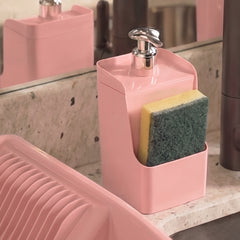 Conjunto 3 Peças para Pia com Escorredor Rosa UZ - ambientada