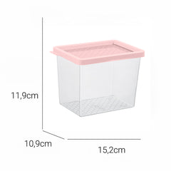 Conjunto 6 Organizadores Geladeira/Despensa Rosa UZ - cotas