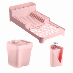 Conjunto 3 Peças para Pia Compacto Rosa UZ - fundo branco