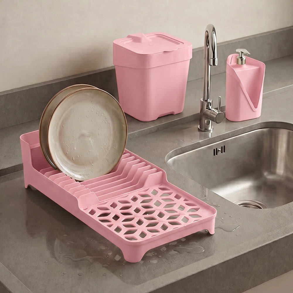 Conjunto 3 Peças para Pia Compacto Rosa UZ - ambientada