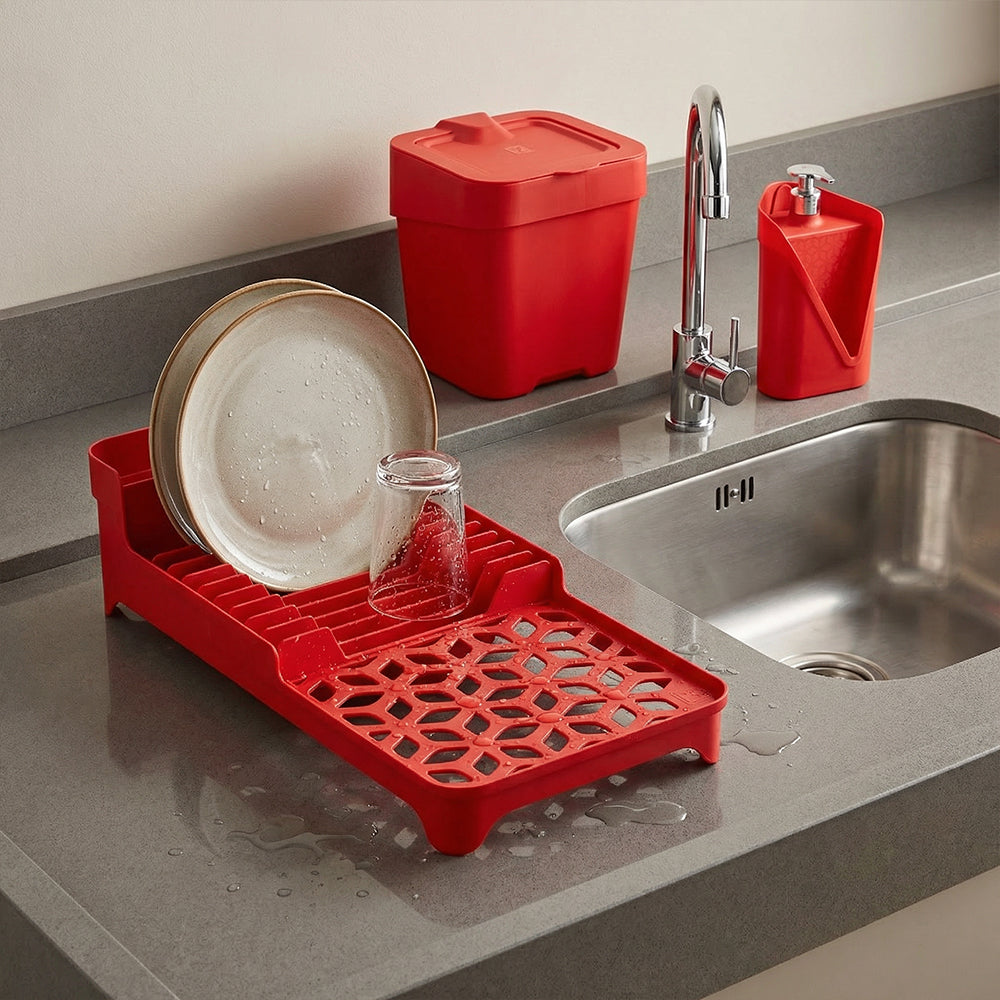 Conjunto 3 Peças para Pia Compacto Vermelho UZ - ambiente