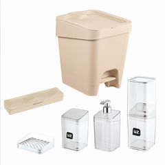 Conjunto Utensílios para Banheiro Capuccino UZ - fundo branco