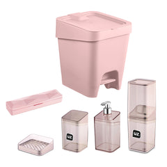 Conjunto Utensílios para Banheiro Rosa UZ