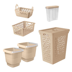 Conjunto 6 Peças para Lavanderia Capuccino UZ