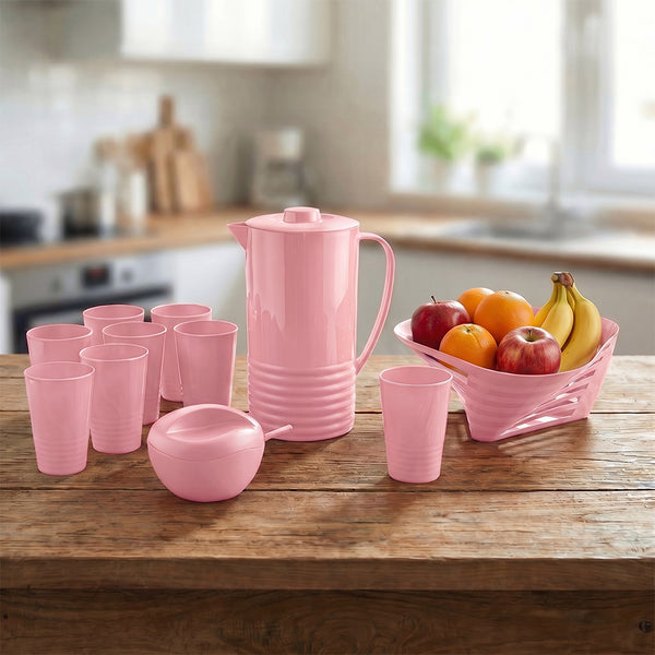 Conjunto 11 Peças Piquenique Rosa UZ - ambientada