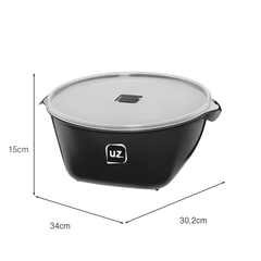 Pote Multiuso Premium 6 Litros Preto UZ