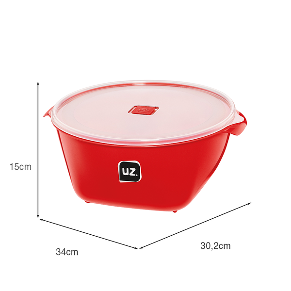Pote Multiuso Premium 6 Litros Vermelho UZ