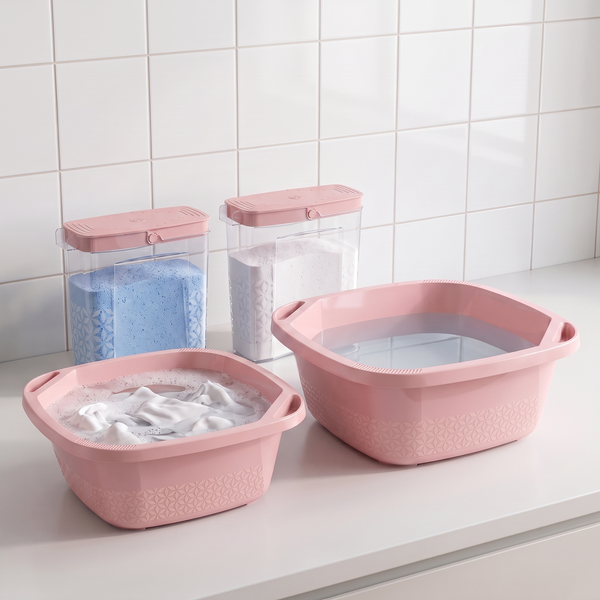Kit Lavanderia Rosa UZ - fundo branco