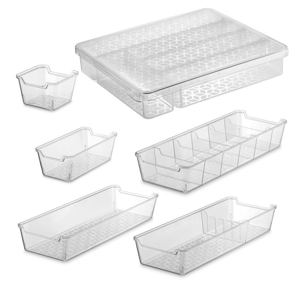 Kit Organizador de Gavetas Multiuso Transparente UZ