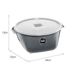 Pote Multiuso Premium 4 Litros Cinza UZ - medidas