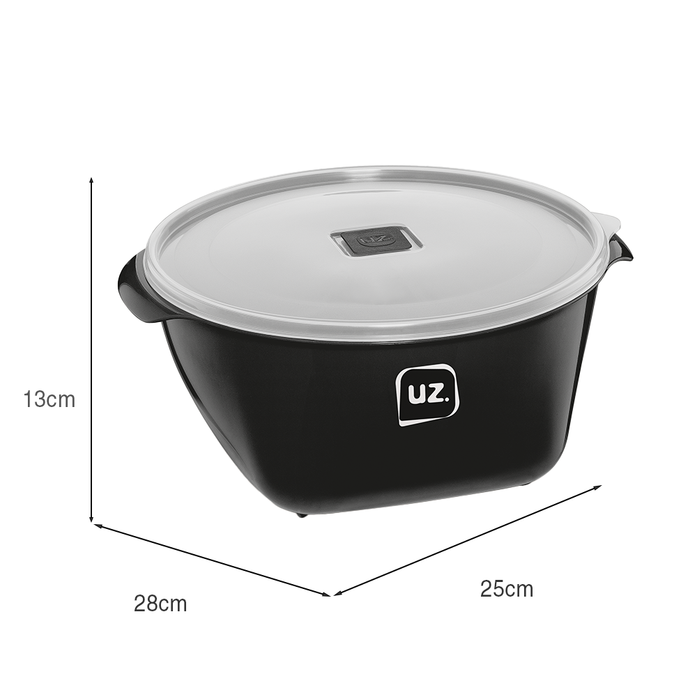 Pote Multiuso Premium 4 Litros Preto UZ