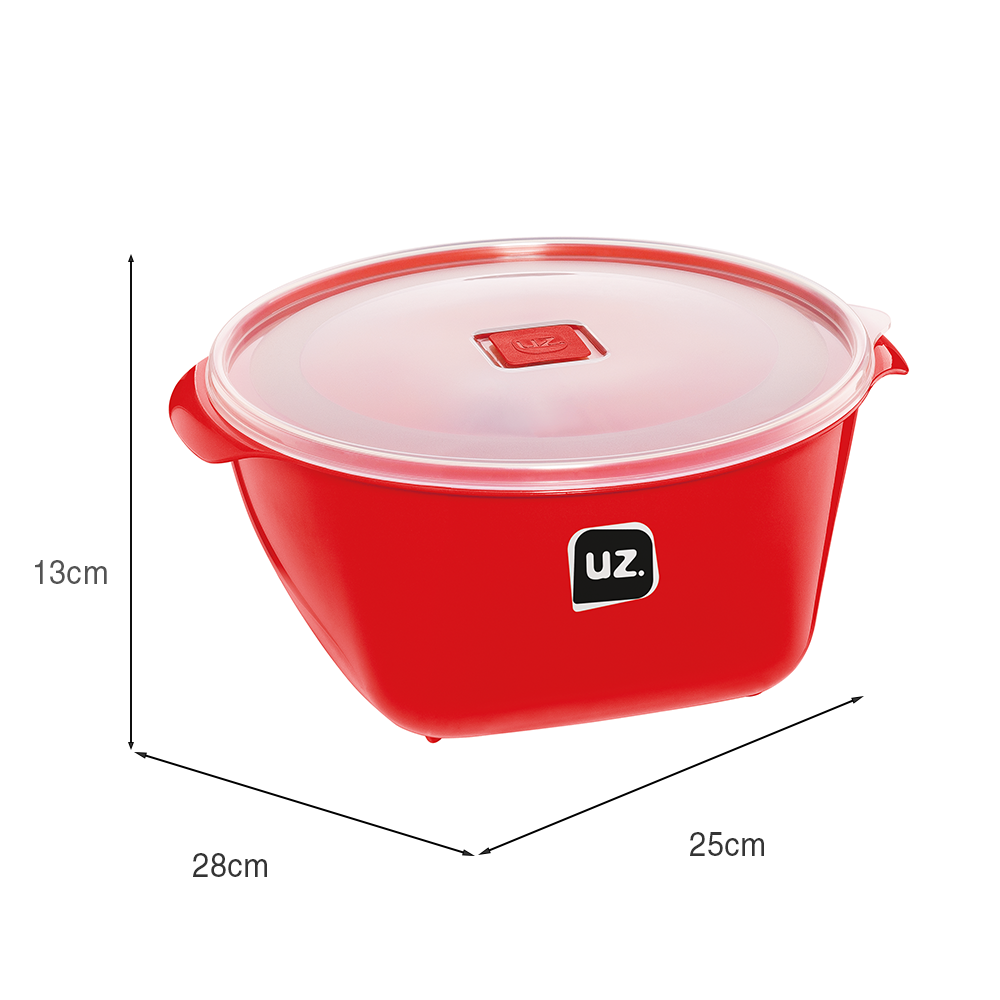 Pote Multiuso Premium 4 Litros Vermelho UZ