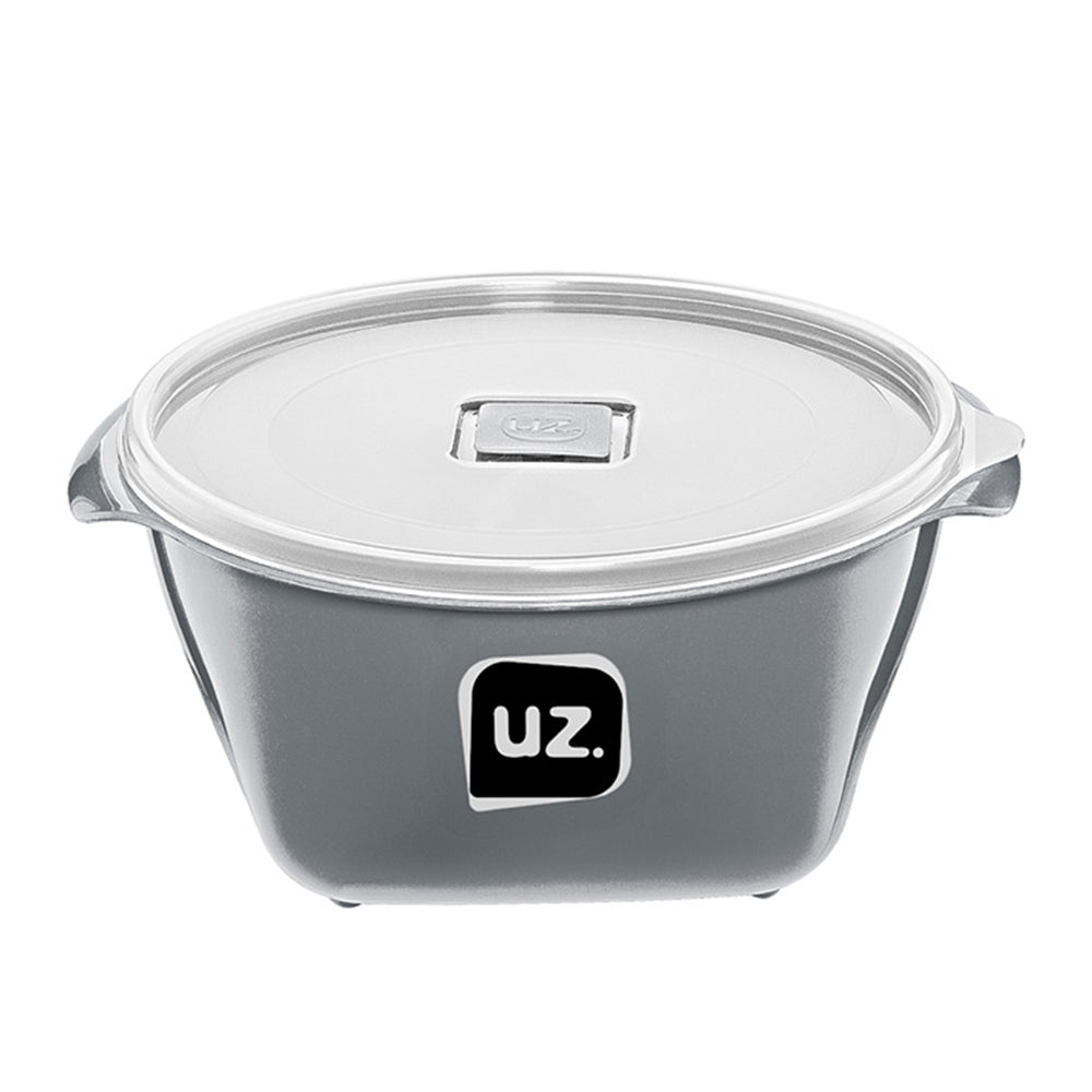 Pote Multiuso Premium 2 Litros Cinza UZ - fundo branco