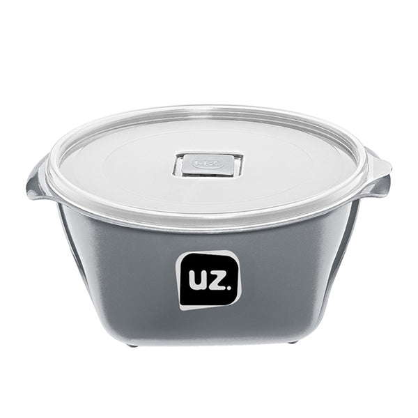 Pote Multiuso Premium 2 Litros Cinza UZ - fundo branco