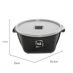 Pote Multiuso Premium 2 Litros Preto UZ