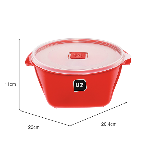Pote Multiuso Premium 2 Litros Vermelho UZ