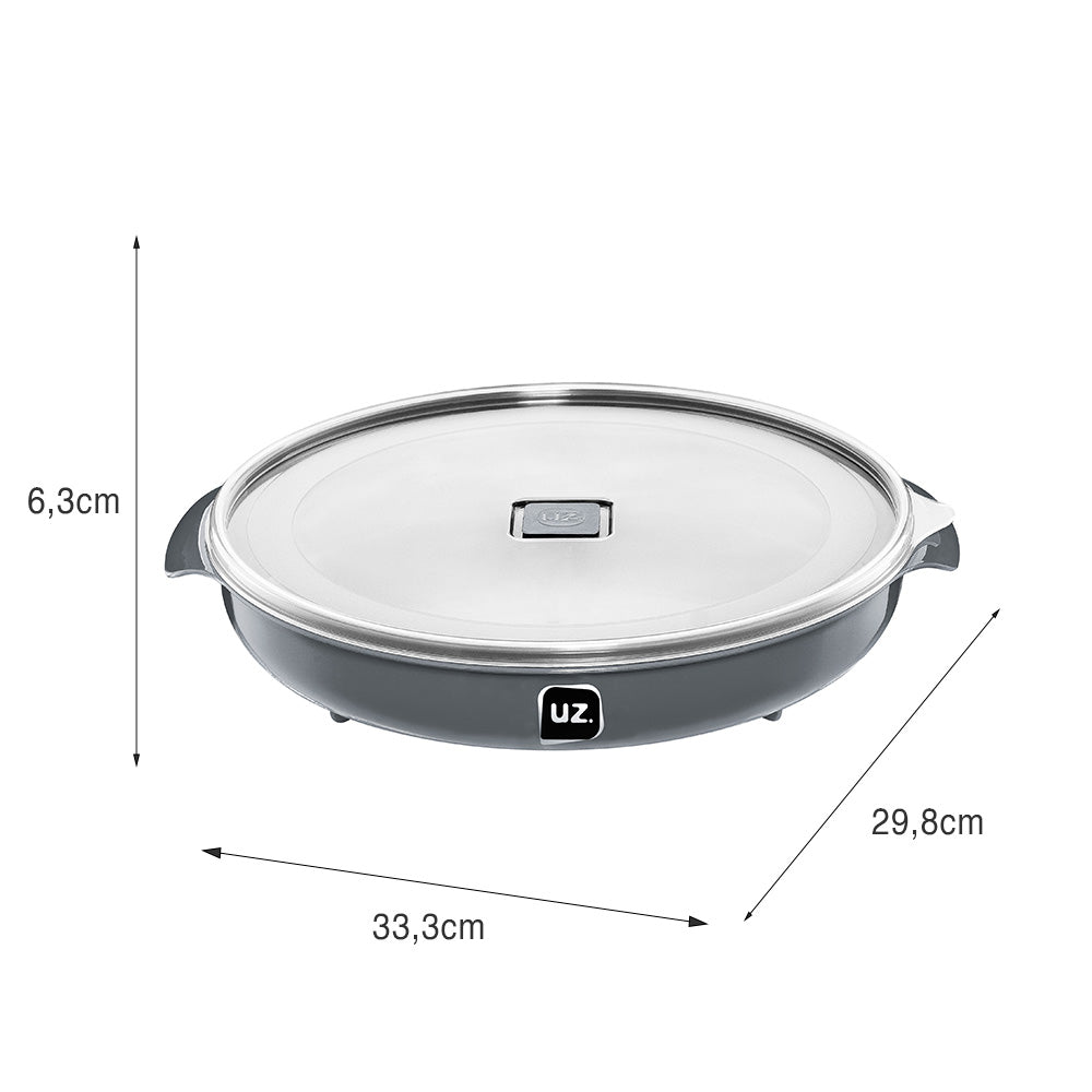 Pote Multiuso Premium 2,5 Litros Cinza UZ - medidas