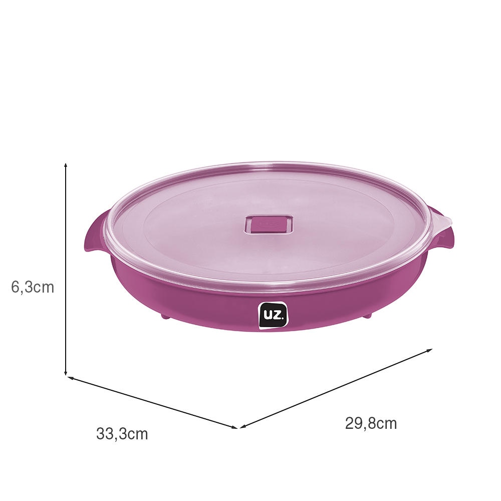 Pote Multiuso Premium 2,5 Litros Magenta UZ - medidas