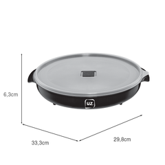 Pote Multiuso Premium 2,5 Litros Preto UZ