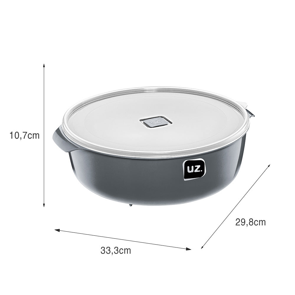 Pote Multiuso Premium 5 Litros Cinza UZ - medidas