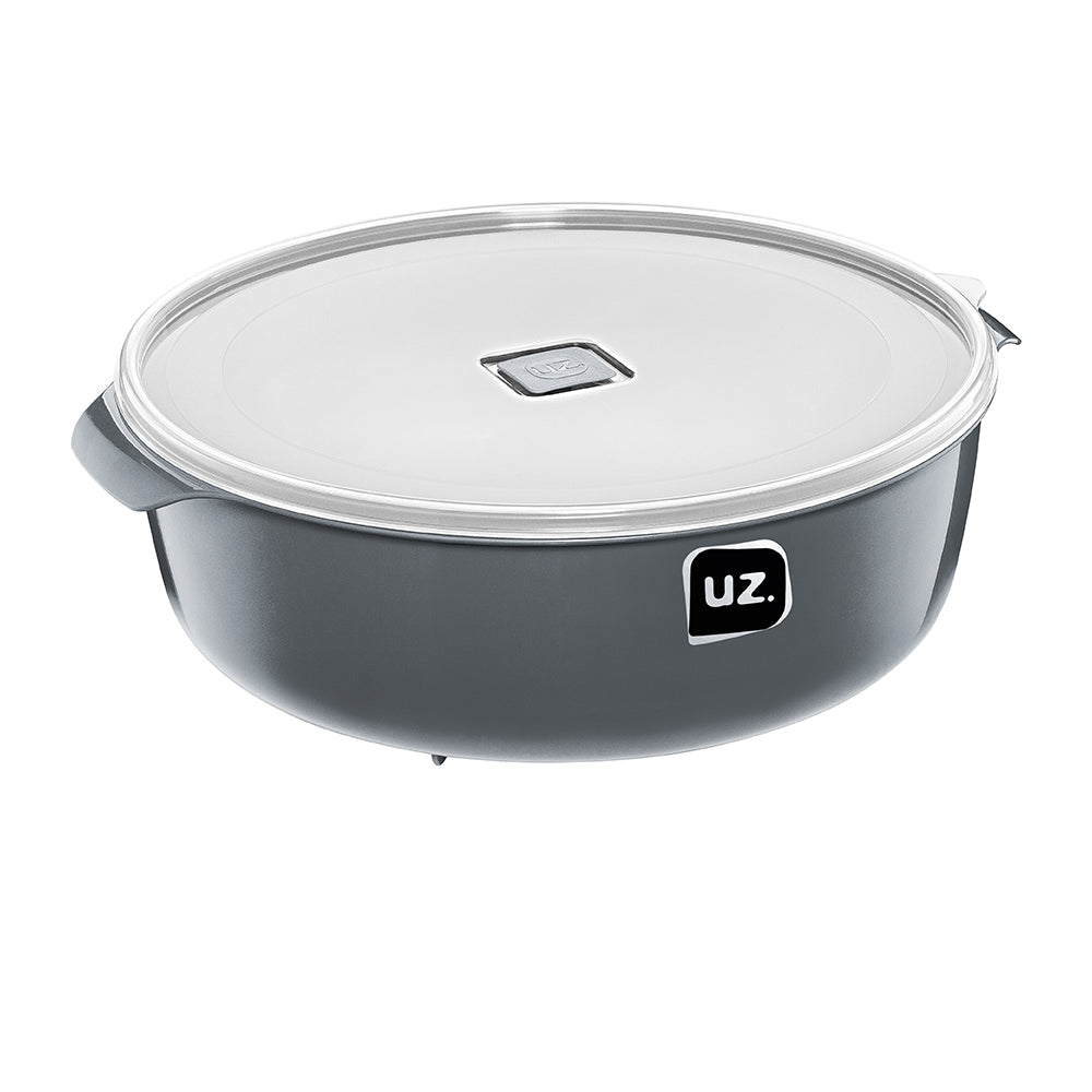 Pote Multiuso Premium 5 Litros Cinza UZ - fundo branco