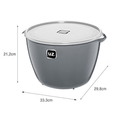 Pote Multiuso Premium 10 Litros Cinza UZ - medidas