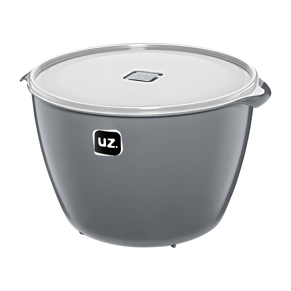 Pote Multiuso Premium 10 Litros Cinza UZ - fundo branco