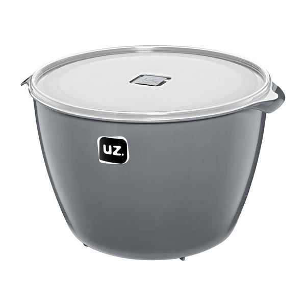 Pote Multiuso Premium 10 Litros Cinza UZ - fundo branco