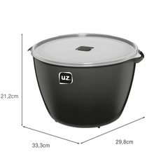 Pote Multiuso Premium 10 Litros Preto UZ