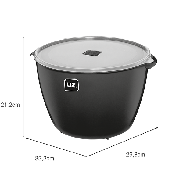 Pote Multiuso Premium 10 Litros Preto UZ