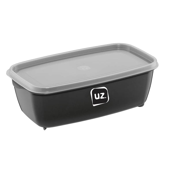 Pote Multiuso Retangular 1,5 Litros Preto UZ