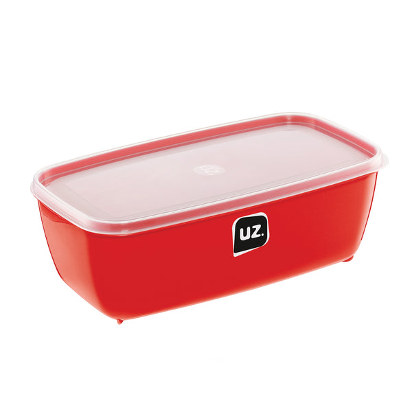 Pote Multiuso Retangular 3 Litros Vermelho UZ