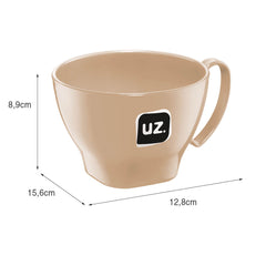 Cumbuca Premium 500ml com Alça Capuccino UZ - medidas