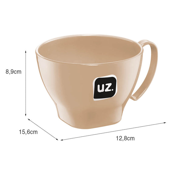 Cumbuca Premium 500ml com Alça Capuccino UZ - medidas