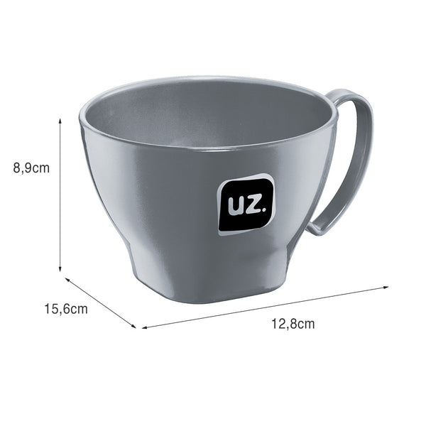 Cumbuca Premium 500ml com Alça Cinza UZ
