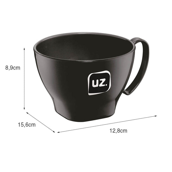 Cumbuca Premium 500ml com Alça Preto UZ - medidas