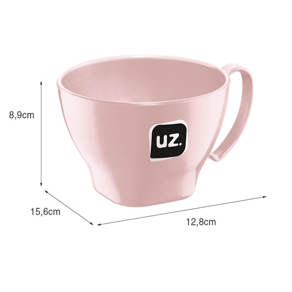 Cumbuca Premium 500ml com Alça Rosa UZ - medidas