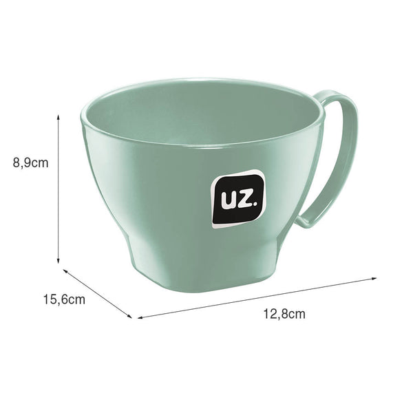Cumbuca Premium com Alça 500ml Verde Menta UZ - medidas