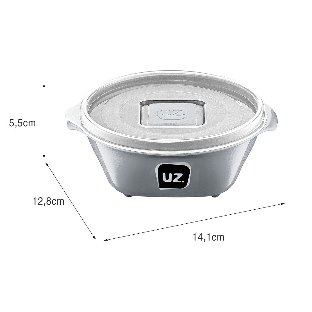 Pote Multiuso Premium 350ml Cinza UZ - medidas
