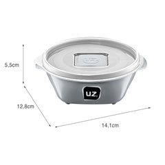 Pote Multiuso Premium 350ml Cinza UZ - medidas