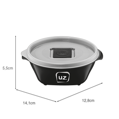 Pote Multiuso Premium 350ml Preto UZ