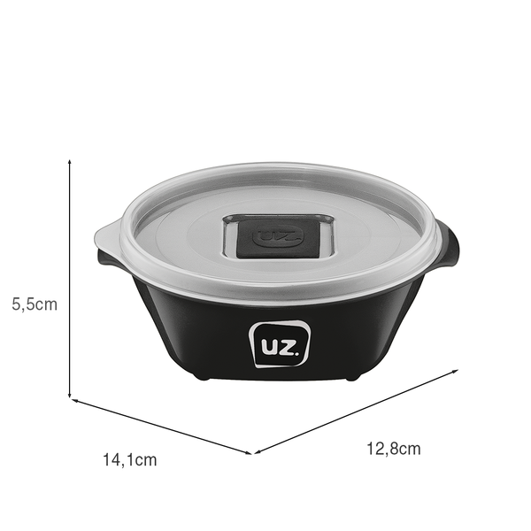 Pote Multiuso Premium 350ml Preto UZ