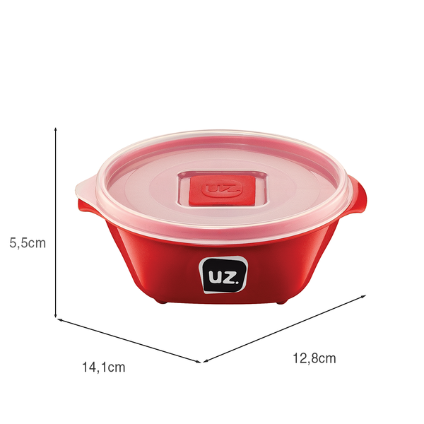 Pote Multiuso Premium 350ml Vermelho UZ