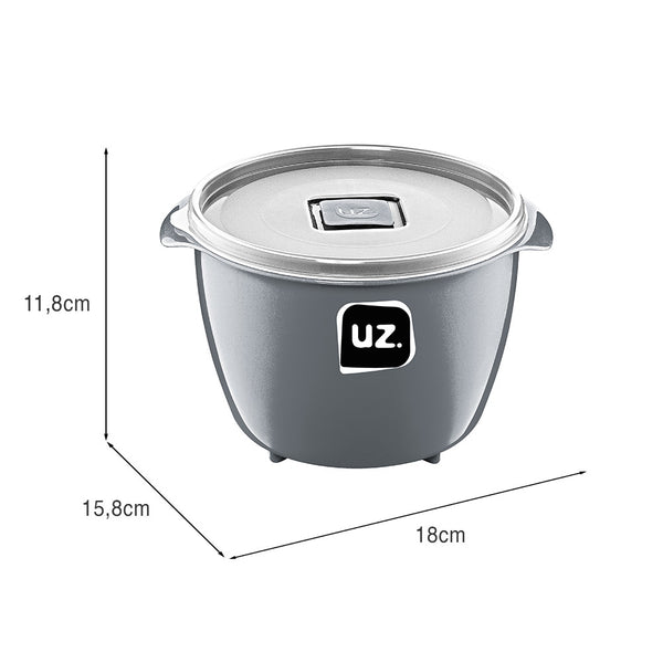 Pote Multiuso Premium 1,5 Litros Cinza UZ - medidas